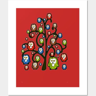 Owl Tree Posters and Art